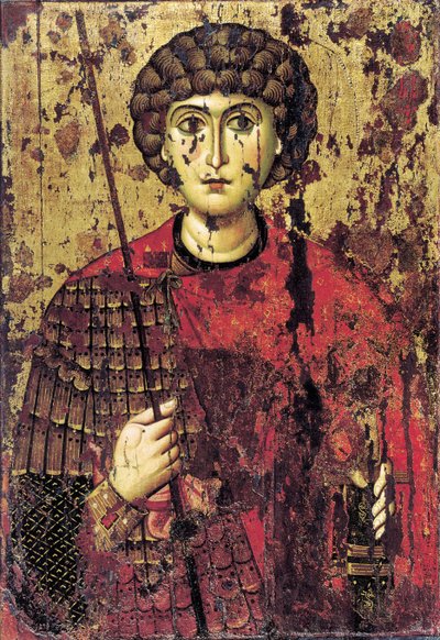 Svatý Jiří, 12. století od Anonymous Russian icon painter