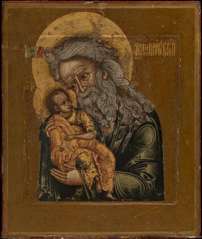 Simeon, Bůh-přijímač, 1800 od Anonymous Russian icon painter