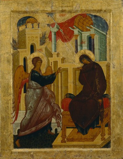 Zvěstování, 1497 od Anonymous Russian icon painter