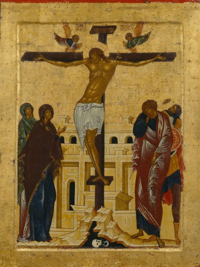Ukřižování, 1497 od Anonymous Russian icon painter