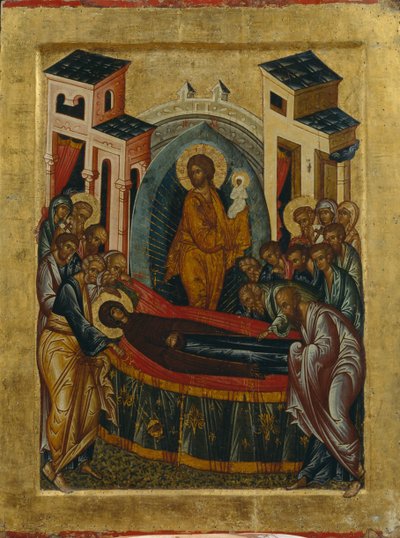 Nanebevzetí Panny Marie, 1497 od Anonymous Russian icon painter