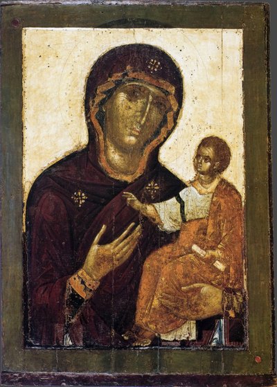Panna Hodegetria, 12. století od Anonymous Russian icon painter