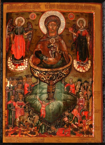 Theotokos životodárné jaro, 1686 od Anonymous Russian icon painter