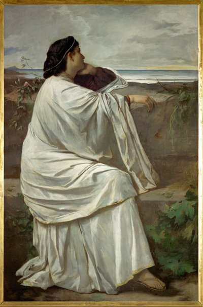Ifigenie, Feuerbachův oblíbený římský model " Nana " (olej na plátně) od Anselm Feuerbach