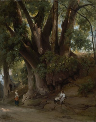 Italská stromová krajina (silnice v Albano) od Anselm Feuerbach