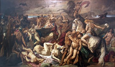 Bitva o Amazonky (druhá verze) od Anselm Feuerbach