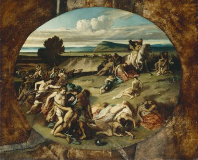 Bitva u Amazonek, 1857 od Anselm Feuerbach