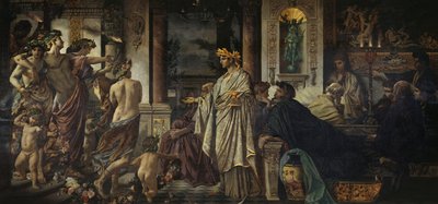 Druhá verze sympozia, cca 1871-1874 od Anselm Feuerbach