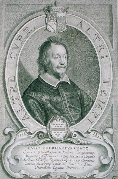 Hugo Everhardt Cratz von Scharfstein (asi 1595-1663) z "Portraits des Hommes Illustres", vyryl Petrus de Iode, vydáno 1706 (rytina) od Anselmus van (after) Hulle