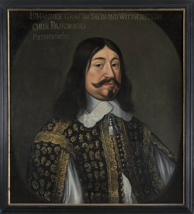 Jean VIII comte de Sayn Wittgenstein Hohenstein - Portrét Jana VIII. (1601-1657), hraběte ze Sayn-Wittgenstein-Hohenstein, Hulle, Anselm van, po (1601-po 1674). Olej na plátně. Rozměr: 73 x 64 cm. Národní muzeum Stockholm od Anselmus van (after) Hulle