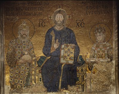 Mozaika Zoe od Anthemius of and Miletus Isidore of Tralles
