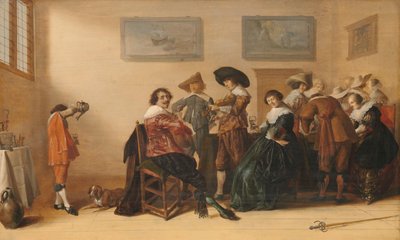 Veselá společnost v pokoji, 1633 od Anthonie Palamedesz