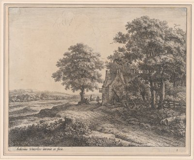 Velká lípa před hostincem, 17. století. od Anthonie Waterloo