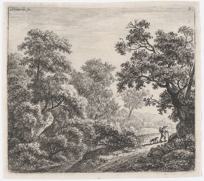 Cestovatel a jeho pes Le Voyageur et son Chien, 17. století. od Anthonie Waterloo