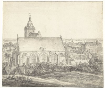 Kostel Buurkerk v Utrechtu od Anthonie Waterloo