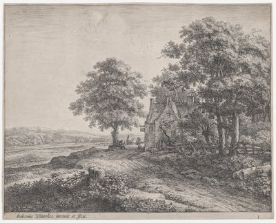 Velká lípa před hostincem, 17. století. od Anthonie Waterloo