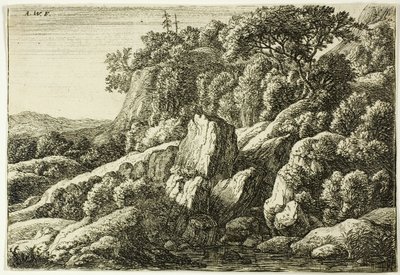 Skalnatá krajina od Anthonie Waterloo