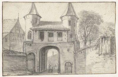 Městská brána v Hamburku (?), při pohledu zevnitř od Anthonie Waterloo