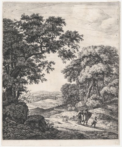 Odchod Hagar, 17. století. od Anthonie Waterloo