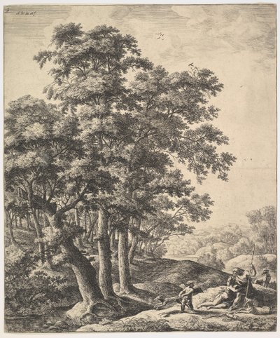 Venuše a Adonis. od Anthonie Waterloo