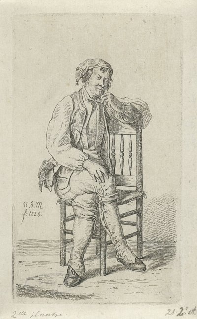 Muž na židli 12 studijních figurek (název série) od Anthonie Willem Hendrik Nolthenius de Man