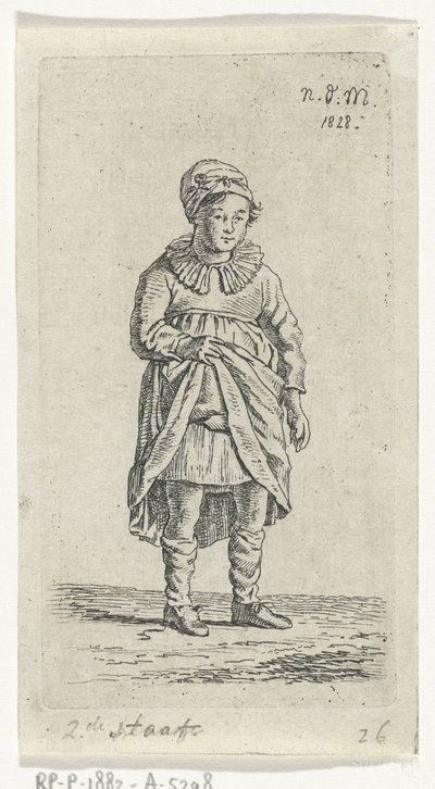 Dívka zvedla sukni od Anthonie Willem Hendrik Nolthenius de Man