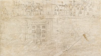 Budovy podél jižní fronty Oatlands Palace, c1550s od Anthonis van den Wyngaerde