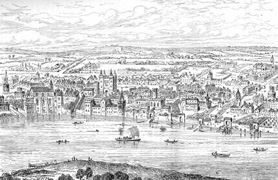 Londýn od Temple Bar po Charing Cross, 1543 1897 od Anthonis van den Wyngaerde