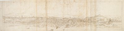 Panoramatický pohled na Řím z Monte Mario, Castel S. Angelo v popředí, c1550s od Anthonis van den Wyngaerde