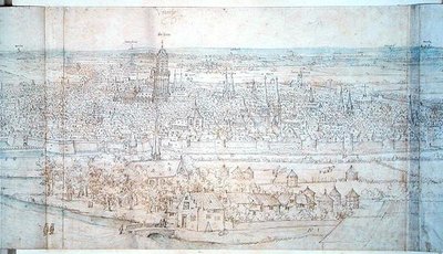 Pohled na Utrecht od Anthonis van den Wyngaerde