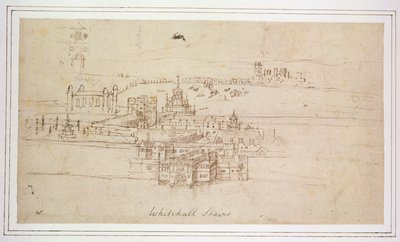 Whitehall Stairs, c.1544 (pero a inkoust na papíře) od Anthonis van den Wyngaerde