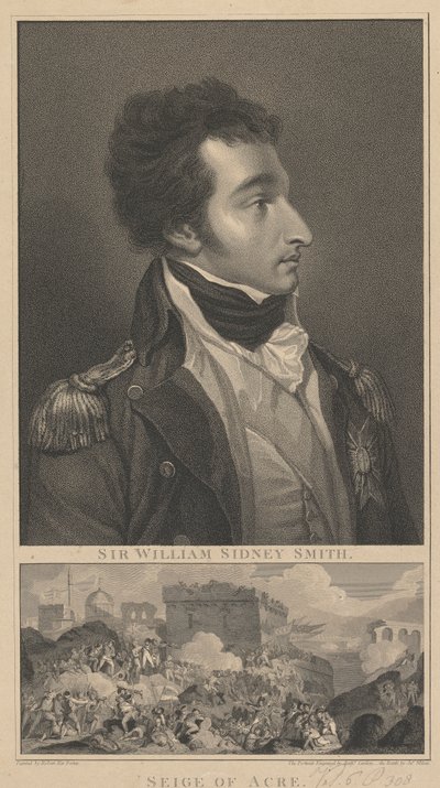 Admirál William Sidney Smith a The Siege of Acre od Anthony Cardon