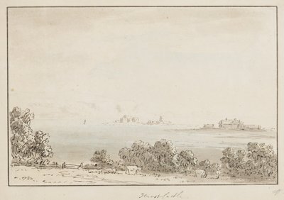 Hurst Castle (inkoust a wc na papíře) od Anthony Devis