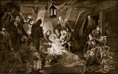 The Death of Nelson, 1805, ilustrace z 