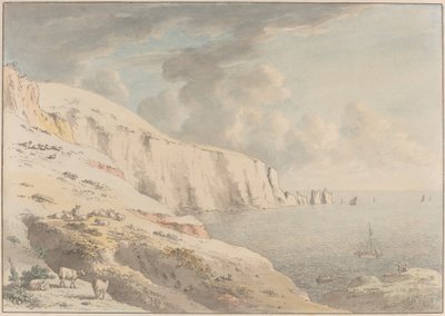 Pohled na jehly a bílé útesy z Alum Bay, Isle of Wight od Anthony Devis