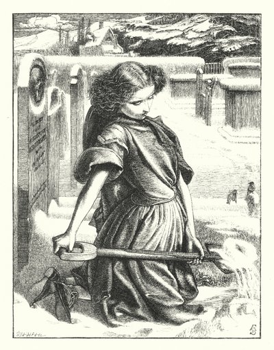 Malý Mourner (rytina) od Anthony Frederick Augustus (after) Sandys
