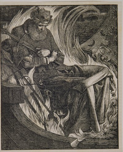 Smrt krále Warwulfa od Anthony Frederick Augustus Sandys