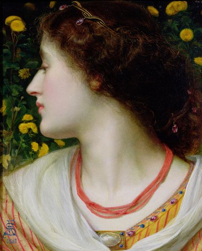 La Belle Isolde, 1862 (panel) od Anthony Frederick Augustus Sandys