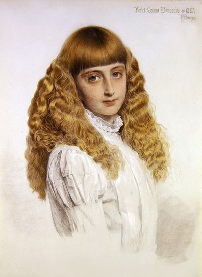 Portrét Violet Louisa Ponsonby od Anthony Frederick Augustus Sandys
