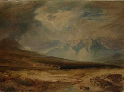 Vřesoviště, datum neznámé (akvarel na papíře) od Anthony Vandyke Copley Fielding