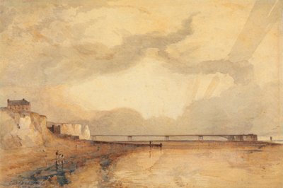Marine Pier, Brighton - Západ slunce od Anthony Vandyke Copley Fielding