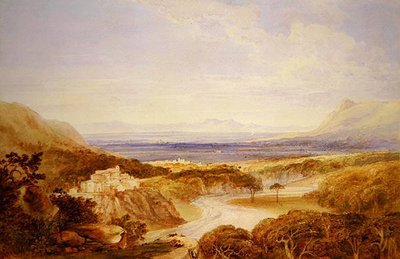 River View (akvarel přes tužku na papíře) od Anthony Vandyke Copley Fielding