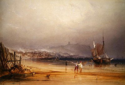 Scarborough (akvarel na papíře) od Anthony Vandyke Copley Fielding