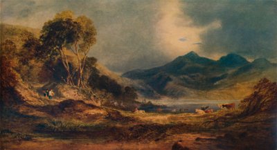 Snowdon nad hlavou Traeth Mawr, 1853, 1935 od Anthony Vandyke Copley Fielding