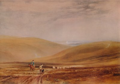 The Downs poblíž Beachy Head, 1844, 1935 od Anthony Vandyke Copley Fielding