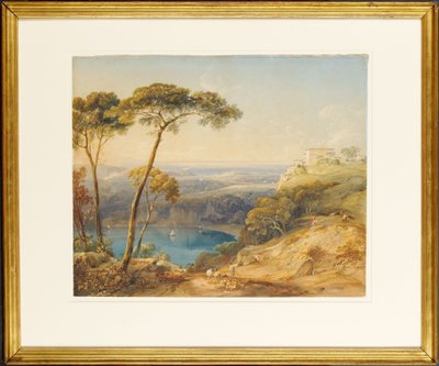 Jezero Nemi (akvarel na papíře) od Anthony Vandyke Copley Fielding