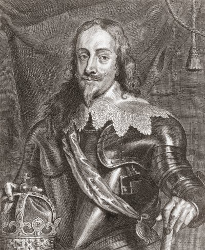 Král Karel I., král Anglie, Skotska a Irska. od Anthony van (after) Dyck