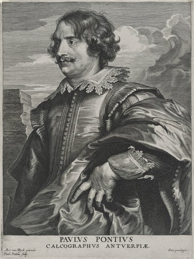 Paulus Pontius (rytina na položený papír) od Anthony van (after) Dyck