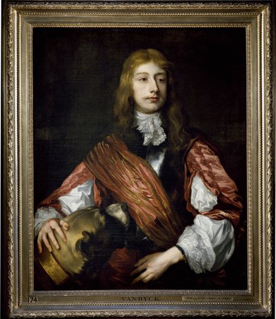 Thomas Killigrew a jeho pes (olej na plátně) od Anthony van (studio of) Dyck