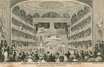 Vnitřní pohled na Theatre Royal, Drury Lane, Londýn od Anthony van Assen